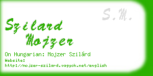szilard mojzer business card