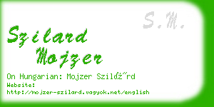 szilard mojzer business card